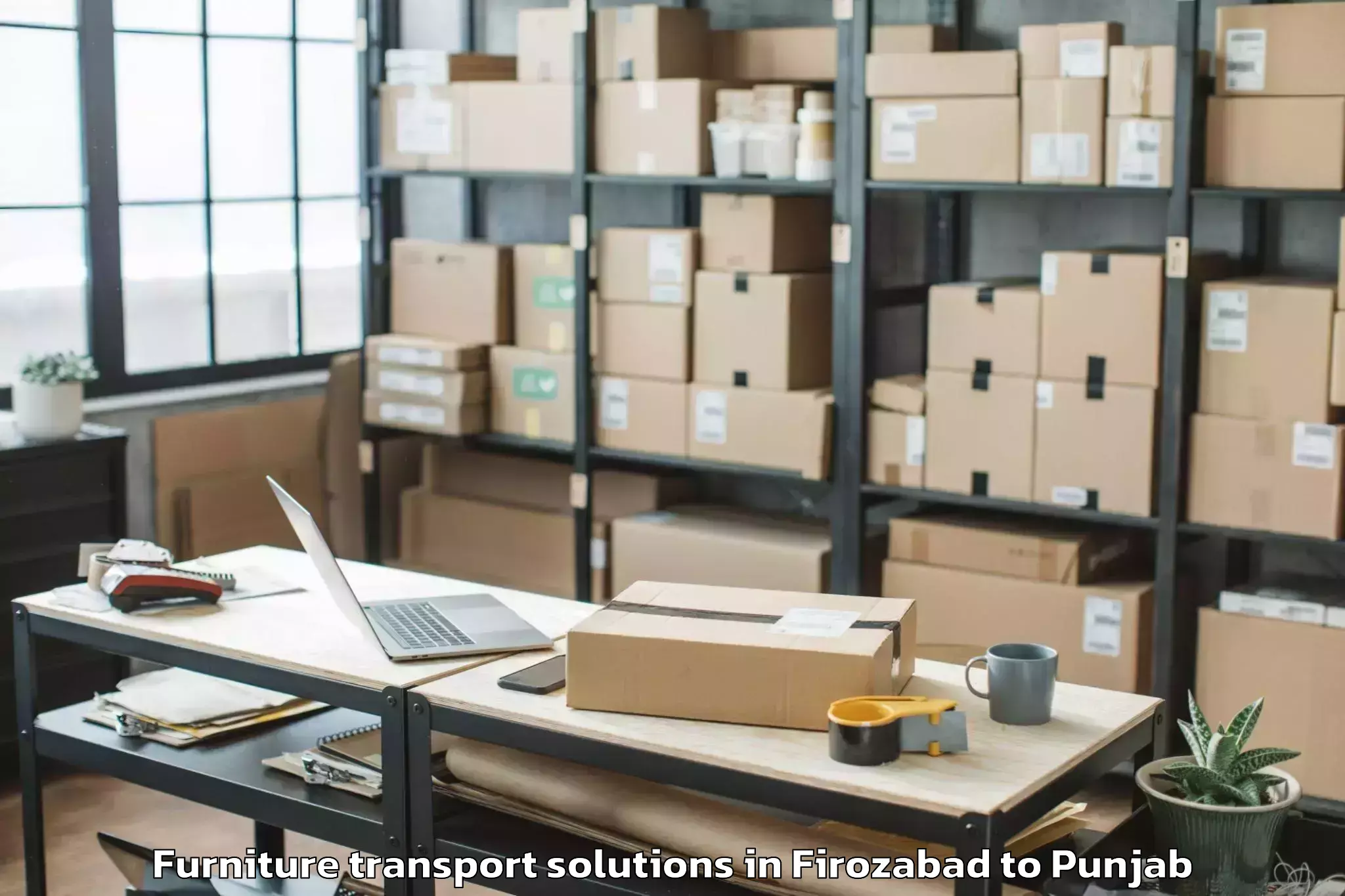 Book Firozabad to Vr Punjab Mall Furniture Transport Solutions Online